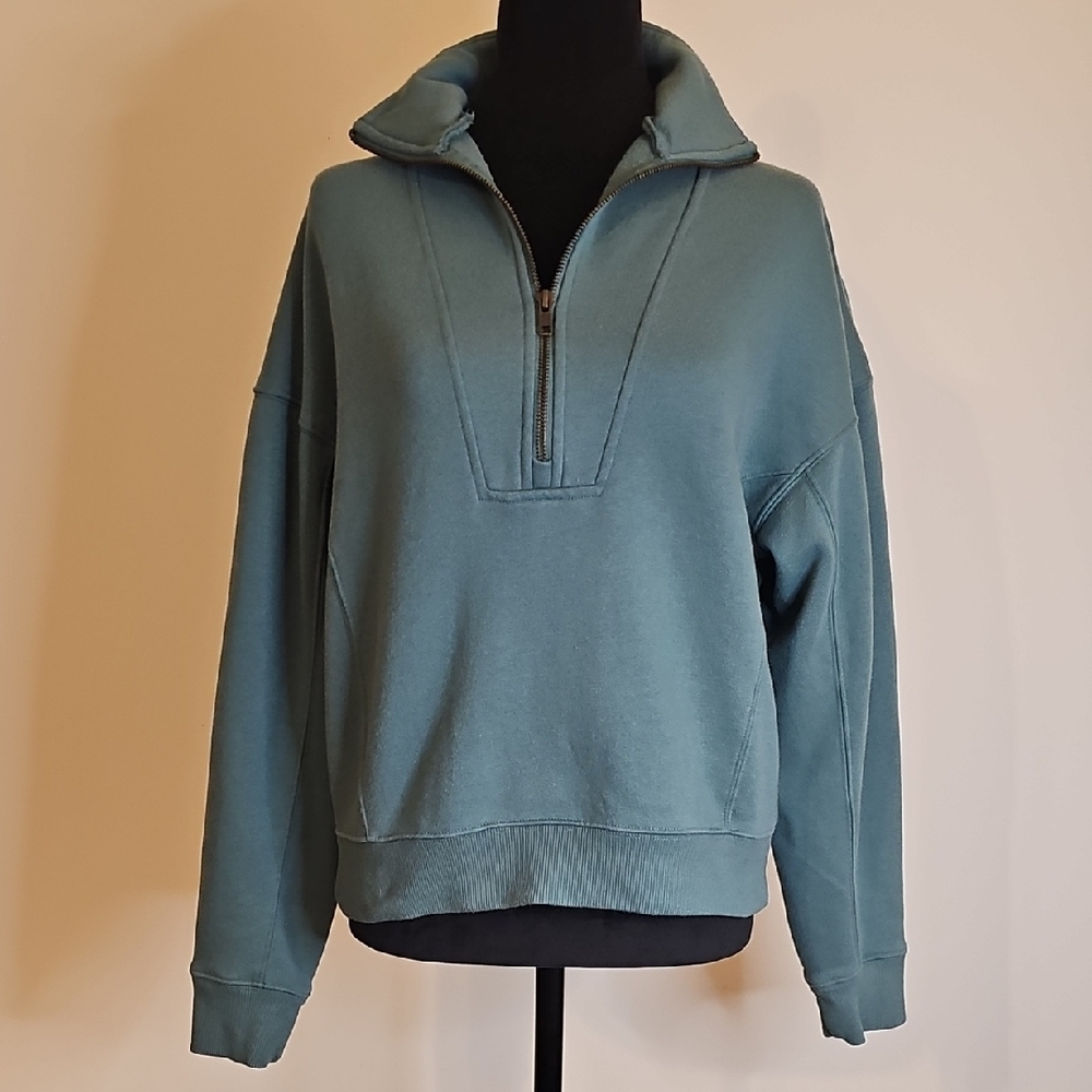 Universal Thread Women's Teal Half-Zip Sweatshirt